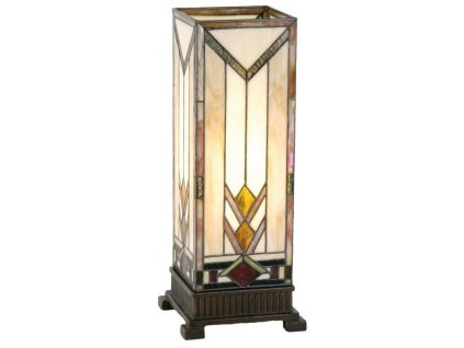 Stolní lampa Tiffany OLD NEW YORK Clayre & Eef 5LL-9227 18*18*45 cm E27/max 1*60W