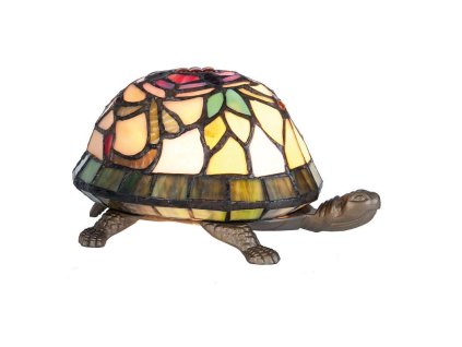 Dekorativní stolní lampa Tiffany TURTLE Clayre & Eef 5LL-5787 22*15*13 cm E14/max 1*15W