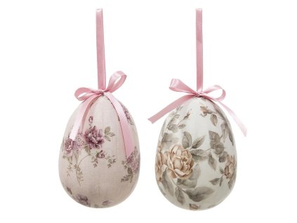 Sada dvou velikonočních ozdob EGG Clayre & Eef 65914 Ø 9x12 cm
