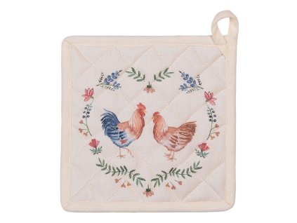 Podložka nebo chňapka CHICKEN AND ROOSTER Clayre & Eef CAR45 20*20 cm