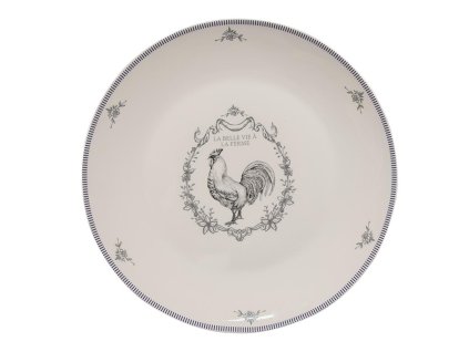 Porcelánový jídelní talíř DIVINE FRENCH ROOSTER Clayre & Eef DFRFP Ø 26x2 cm