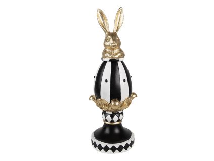 Dekorativní vajíčko RABBIT Clayre & Eef 6PR5192 13x12x34 cm