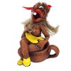 Keramická figurka trolice na míse - žena mini sukně + prsa - 10 x 10 x 14 cm