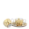 DG - Porcelánové šálky s podšálkem na espresso Gustav Klimt Strom života white 2 ks - 110 ml