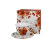 DG - Porcelánový šálek s podšálkem Vlčí máky v košíku - 250 ml
