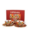 Šálek s podšálkem na espresso - Wassily Kandinsky - Čtverce se soustřednými kruhy - sada 2 ksŠálek s podšálkem na espresso - Wassily Kandinsky - Čtverce se soustřednými kruhy - sada 2 ks
