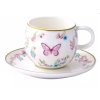 Easy Life - Porcelánové šálky s podšálkem Fancy Garden beruška a motýl2 ks - 120 ml