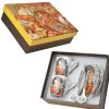 Šálek s podšálkem na espresso 80 ml s porcelánovou lžičkou Alfons Mucha - Topaz (světlá verze) - sada 2 ks