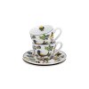 DP - Porcelánové šálky s podšálky na espresso Kašubský ptáček 2 ks - 90 ml