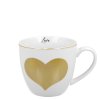 DP - Porcelánový hrnek v srdci Zlaté plné srdce - 460 ml