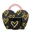 DP - Porcelánový hrnek v srdci Zlaté srdíčko na černém podkladu - 460 ml