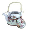 Konvice na čaj 900 ml se sítkem a proutěným uchem - tradiční čínský motiv