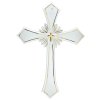 Svatý kříž 30,6 cm bílý se zlatou dekorací