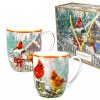 Hrnek 400 ml Vánoční ptáčci - sada 2 ks