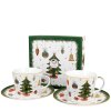 Šálek s podšálkem na espresso 200 ml - Okolo vánočního stromečku - sada 2 ks