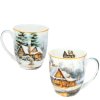 Hrnek 400 ml Zimní chaloupky - sada 2 ks
