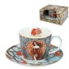 Šálek s podšálkem 230ml z kostního porcelánu - volná inspirace dílem Alfonse Muchy
