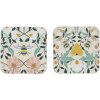 UW - Korkové podložky Bee Bloom 4 ks - 10,5 x 10,5 cm