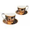 Šálek s podšálkem 100 ml na espresso Vanessa Gustav Klimt "Polibek"