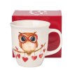 Hrnek 600 ml - Sova mezi srdíčky