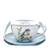 Šálek s podšálkem 300 ml s ptáčkem v dárkovém papírovém přebalu