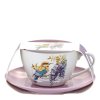 Šálek s podšálkem 300 ml s ptáčkem v dárkovém papírovém přebalu