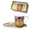 Snídaňový set 350 ml Gustav Klimt - Polibek (světlý podklad)