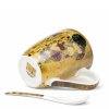 Hrnek 325 ml s porcelánovou lžičkou Gustav Klimt - Polibek gold