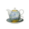 DP - Porcelánový šálek s konvičkou a podšálkem s kovovým sítkem Wheat Field V. van Gogh - 350 ml, 300 ml