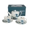DP - Sada džbánu 900 ml s infuzérem a 2 šálky 270 ml s podšálky THE GREAT WAVE Hokusai