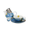 DP - Porcelánový šálek s konvičkou a podšálkem s kovovým sítkem V. van Gogh Hvězdná noc - 350 ml, 300 ml