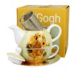 DP - Porcelánový šálek s konvičkou a podšálkem s kovovým sítkem V. van Gogh Slunečnice - 350 ml, 300 ml