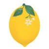Porcelánová mělká mísa ve tvaru citronu 30 x 22 cm - Fleurs et citrons