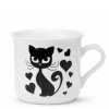 Hrnek 465 ml Bobby - Kočka se srdíčky
