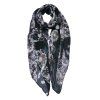 Clayre & Eef - Šátek BLACK GREY JZSC0753Z 90x180 cm