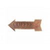 Clayre & Eef - Plechová cedule COFFEE ve tvaru šipky- 46*15 cm