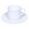 Šálek s podšálkem z opálového skla v bílé barvě - 250 ml