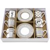 Easy Life - Porcelánové šálky a podšálky na kávu Palladium - 6*100 ml