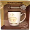 Porcelánový hrnek a lžička Favorite Caffee Latte v dárkové krabičce - 170 ml