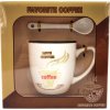 Porcelánový hrnek a lžička Favorite Caffee Love rovně v dárkové krabičce - 170 ml