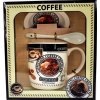 Porcelánový hrnek  s podšálkem a lžičkou, Coffee Lopatka velká v dárkové krabičce - 240 ml