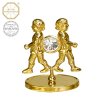 Swarovski - designová figurka "BLÍŽENCI" s bílými krystaly Swarovski Elements v dárkové krabičce - 7,5 cm