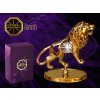 Swarovski - designová figurka "LEV" s bílými krystaly Swarovski Elements v dárkové krabičce - 8 cm