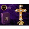 Swarovski - designová figurka "KŘÍŽ" s bílými krystaly Swarovski Elements v dárkové krabičce - 13,5 cm