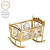 Swarovski - designová figurka  "KOLÉBKA" s bílými krystaly Swarovski Elements v dárkové krabičce - 4*5,5 cm
