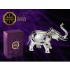 Swarovski - designová figurka  "SLON" s bílými krystaly Swarovski Elements v dárkové krabičce