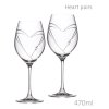 Swarovski - Hearts na víno s bílými krystaly Swarovski Elements v dárkovém balení - 2*470 ml