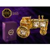 Swarovski - designová figurka  "TRAKTOR" s bílými krystaly Swarovski Elements v dárkové krabičce 7,5*5,5 cm