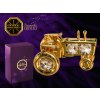 Swarovski - designová figurka  "TRAKTOR" s bílými krystaly Swarovski Elements v dárkové krabičce 7,5*5,5 cm