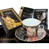Carmani - Porcelánový šálek s podšálkem Gustav Klimt, Rodina v dárkové krabičce - 250 ml